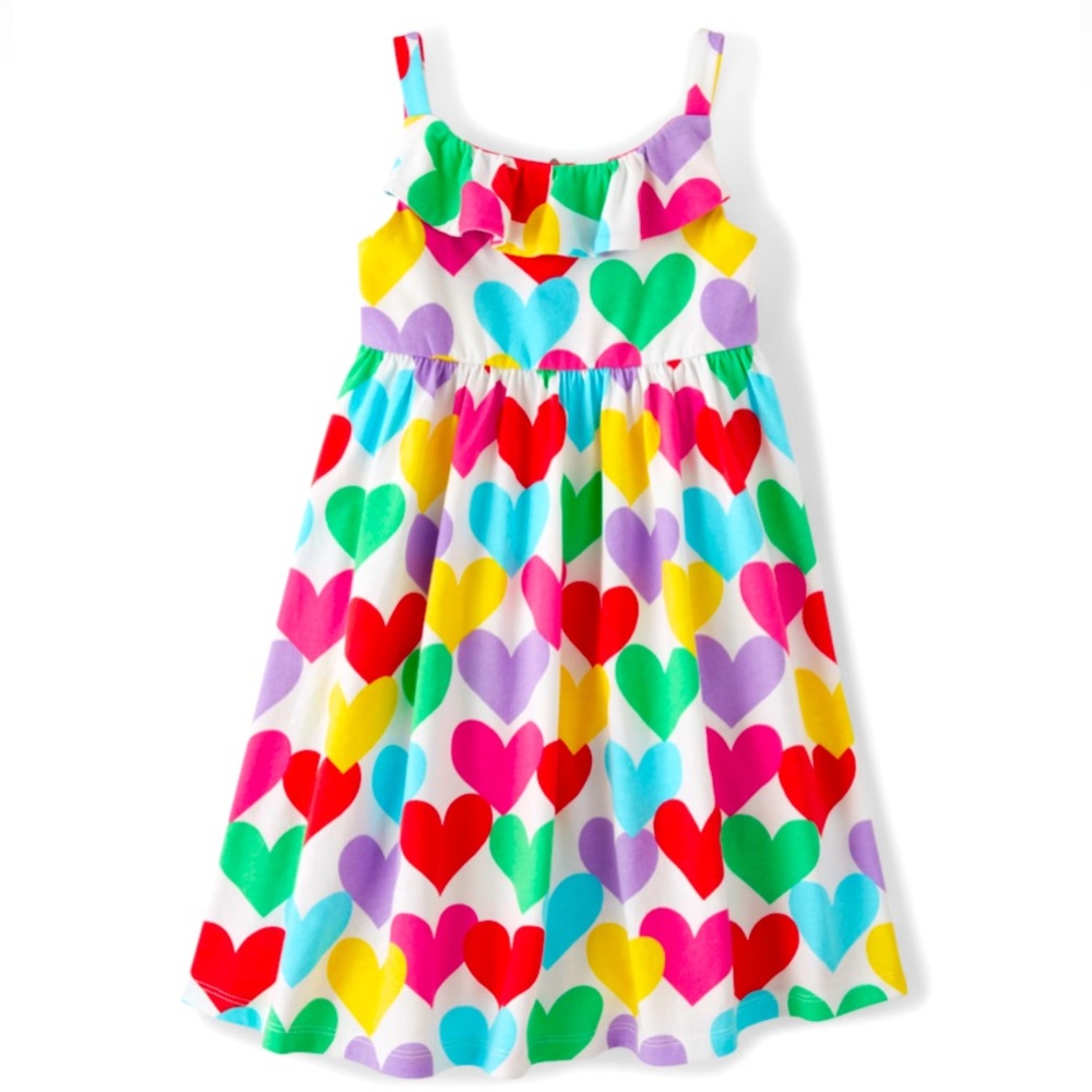 Girls Gymboree Heart Dress 🩵💚💛❤️🩷